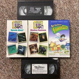 Vintage VHS videos lot of 5 American Rock, Trollies, growing up wild, & Billy’s